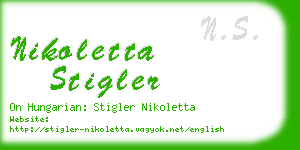 nikoletta stigler business card
